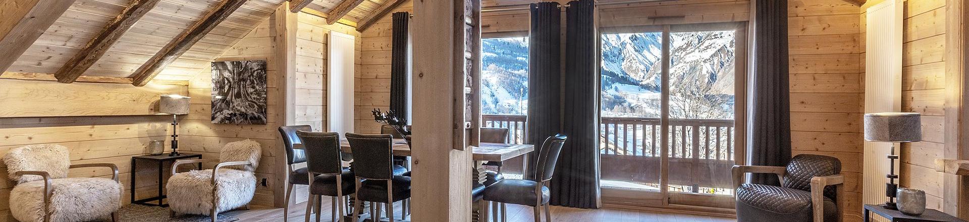 Ski verhuur Appartement 4 kamers 8 personen (A05) - Les Chalets du Gypse - Saint Martin de Belleville - Woonkamer