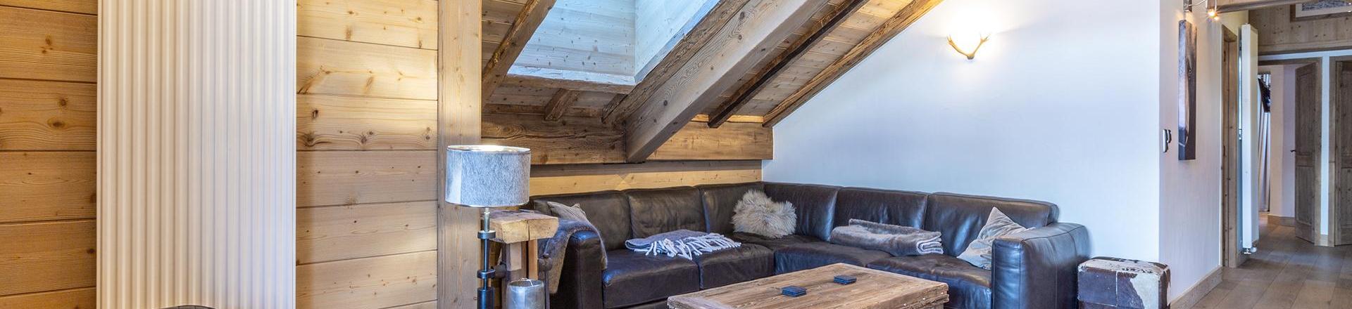 Ski verhuur Appartement 4 kamers 8 personen (A05) - Les Chalets du Gypse - Saint Martin de Belleville - Woonkamer