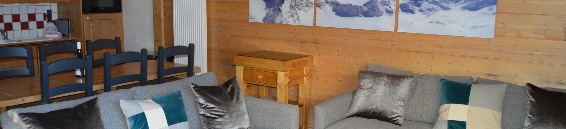 Ski verhuur Appartement 4 kamers 8 personen (C10) - Les Chalets du Gypse - Saint Martin de Belleville - Woonkamer