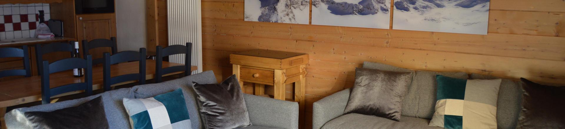 Ski verhuur Appartement 4 kamers 8 personen (C10) - Les Chalets du Gypse - Saint Martin de Belleville - Woonkamer