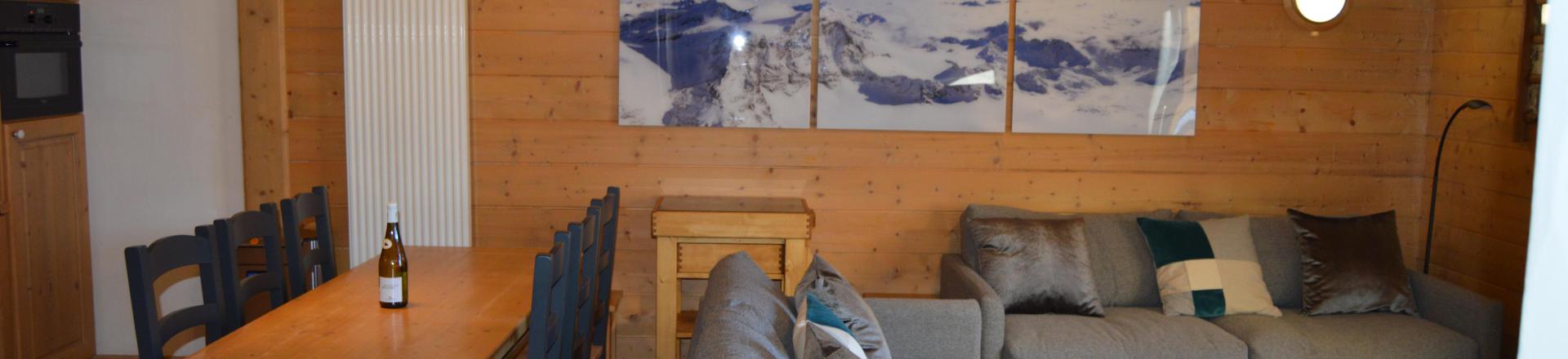 Ski verhuur Appartement 4 kamers 8 personen (C10) - Les Chalets du Gypse - Saint Martin de Belleville - Woonkamer