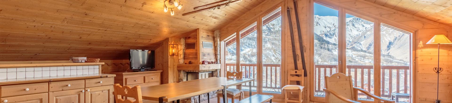 Ski verhuur Appartement 4 kamers 8 personen (C11) - Les Chalets du Gypse - Saint Martin de Belleville - Woonkamer