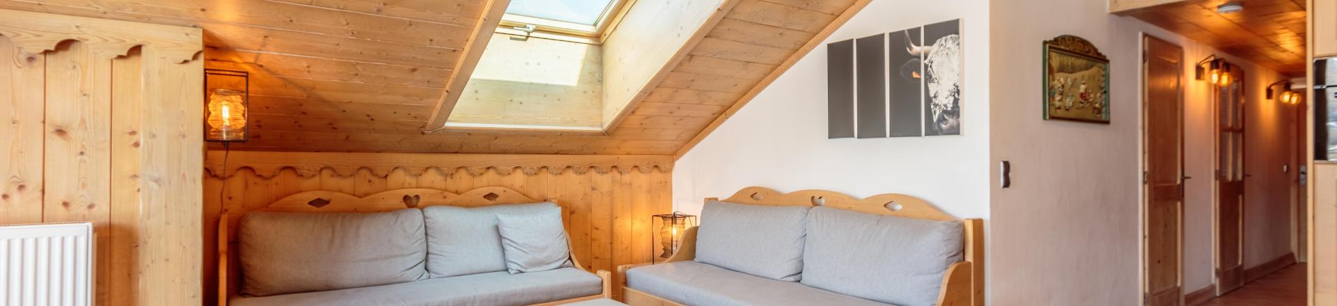 Ski verhuur Appartement 4 kamers 8 personen (C11) - Les Chalets du Gypse - Saint Martin de Belleville - Woonkamer