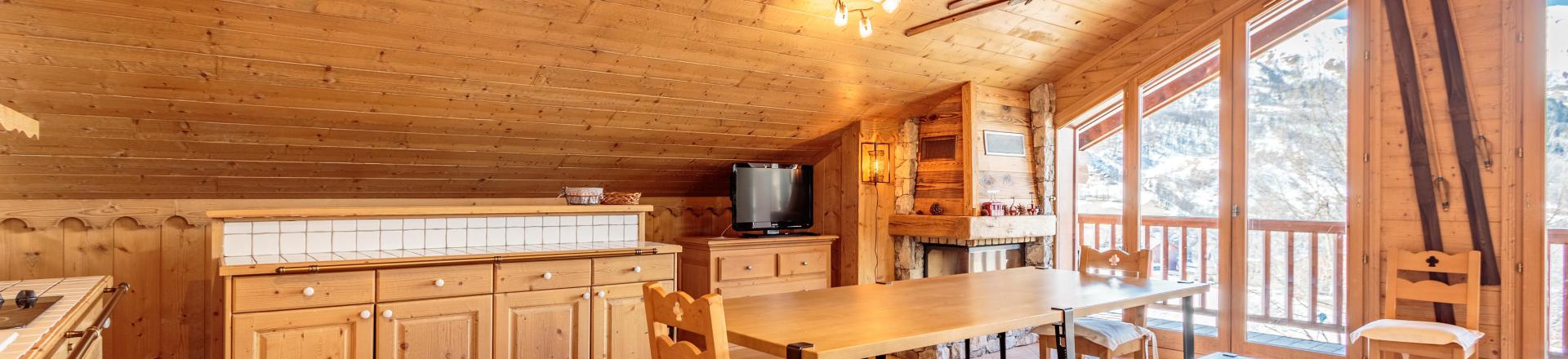 Ski verhuur Appartement 4 kamers 8 personen (C11) - Les Chalets du Gypse - Saint Martin de Belleville - Woonkamer