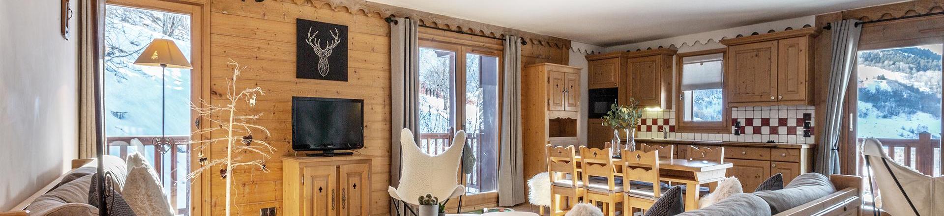 Location au ski Appartement 4 pièces 6 personnes (C13) - Les Chalets du Gypse - Saint Martin de Belleville - Séjour