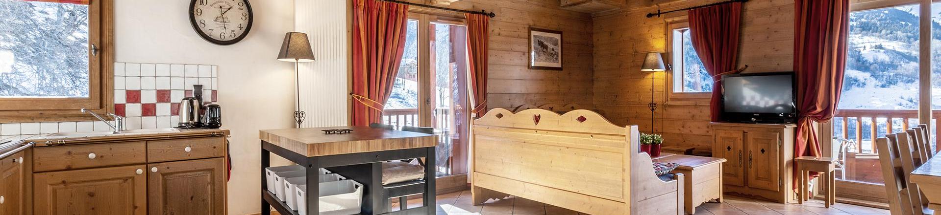 Location au ski Appartement 4 pièces mezzanine 10 personnes (C16) - Les Chalets du Gypse - Saint Martin de Belleville - Séjour