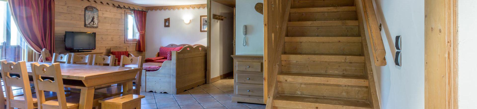 Ski verhuur Appartement 5 kamers 10 personen (A09) - Les Chalets du Gypse - Saint Martin de Belleville - Woonkamer