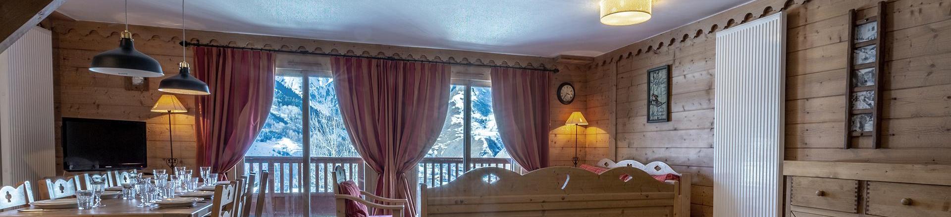 Ski verhuur Appartement 5 kamers 10 personen (C17) - Les Chalets du Gypse - Saint Martin de Belleville - Woonkamer