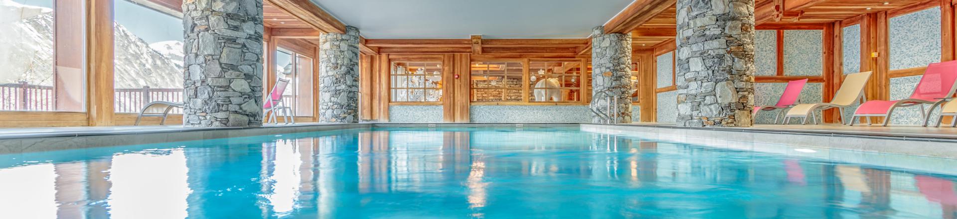 Location au ski Appartement 3 pièces 6 personnes (C12) - Les Chalets du Gypse - Saint Martin de Belleville - Piscine