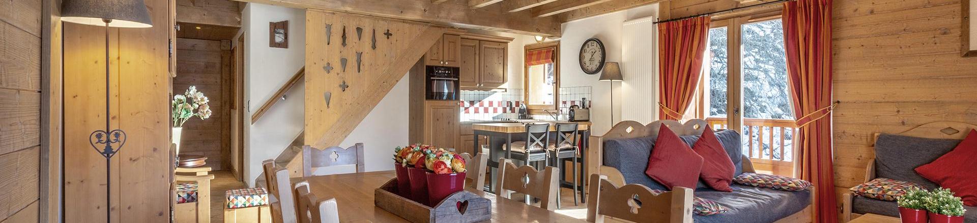 Skiverleih Wohnung 4 Mezzanine Zimmer 10 Leute (C16) - Les Chalets du Gypse - Saint Martin de Belleville - Wohnzimmer