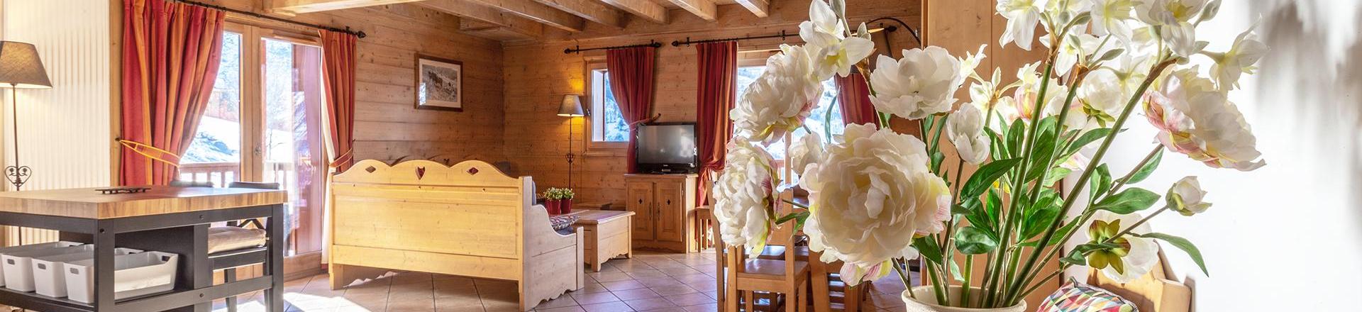 Skiverleih Wohnung 4 Mezzanine Zimmer 10 Leute (C16) - Les Chalets du Gypse - Saint Martin de Belleville - Wohnzimmer