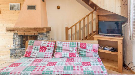 Rent in ski resort 5 room duplex apartment 10 people (5) - Chalet Acacia - Saint Martin de Belleville - Living room