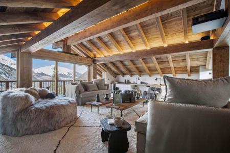 Rent in ski resort 7 room triplex chalet 12 people - Chalet Eden - Saint Martin de Belleville - Living room