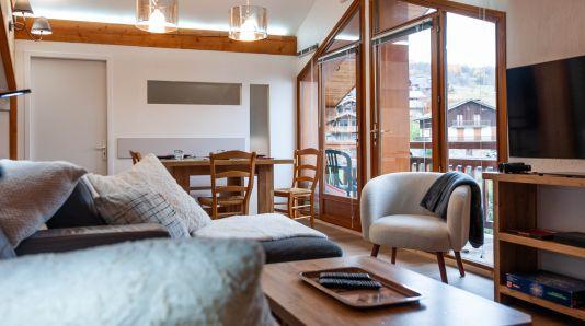 Rent in ski resort 3 room duplex apartment 5 people - Chalet Iris - Saint Martin de Belleville - Living room