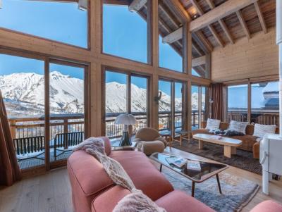 Rent in ski resort 6 room triplex chalet 12 people - Chalet Les 4 Frères - Saint Martin de Belleville - Living room