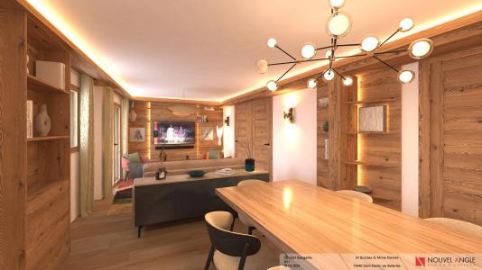 Ski verhuur Appartement 3 kamers 4 personen (1) - La Bergerie des Célestins - Saint Martin de Belleville - Woonkamer