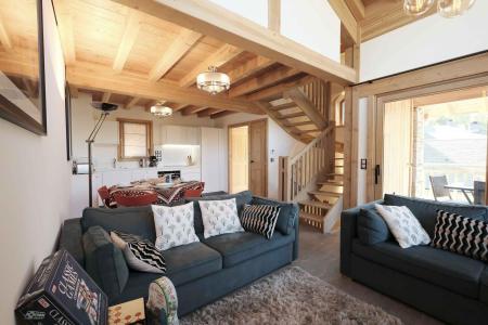 Rent in ski resort 4 room triplex chalet 6 people (Serendipity) - Le Hameau de Caseblanche - Saint Martin de Belleville - Living room