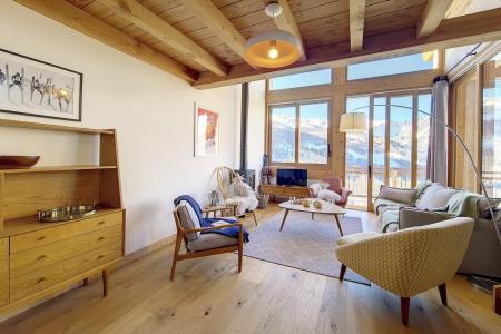 Rent in ski resort 5 room triplex chalet 8 people (Cachette) - Le Hameau de Caseblanche - Saint Martin de Belleville - Living room