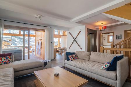 Rent in ski resort 8 room quadriplex chalet 14 people (Allium) - Le Hameau de Caseblanche - Saint Martin de Belleville - Living room