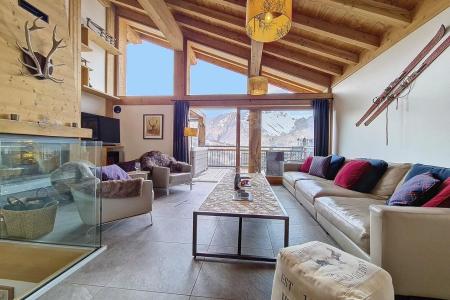 Rent in ski resort 8 room triplex chalet 14 people (Cerf d'Or) - Le Hameau de Caseblanche - Saint Martin de Belleville - Living room