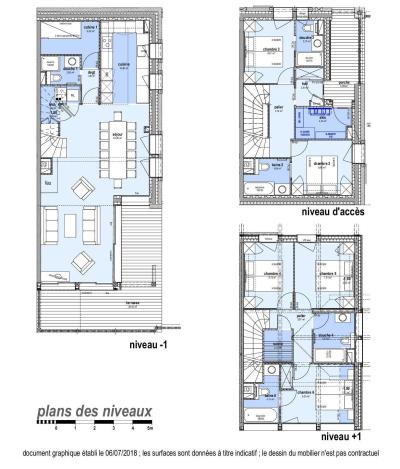 Skiverleih Duplex Wohnung 6 Zimmer 10 Personnen (Bouc Blanc) - Le Hameau de Caseblanche - Saint Martin de Belleville - Plan
