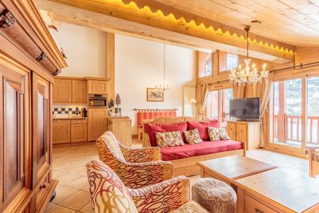 Ski verhuur Appartement 4 kamers 8 personen (B03) - Les Chalets du Gypse - Saint Martin de Belleville - Woonkamer