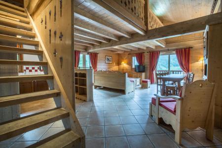 Ski verhuur Appartement 4 kamers mezzanine 10 personen (C16) - Les Chalets du Gypse - Saint Martin de Belleville - Woonkamer