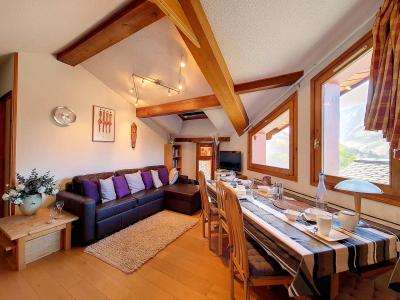 Ski verhuur Appartement 3 kamers 6 personen (B8) - Résidence Balcons de Tougnette - Saint Martin de Belleville - Woonkamer
