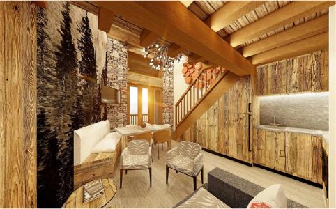 Ski verhuur Appartement duplex 4 kamers 6 personen (05) - Résidence l'Epervière - Saint Martin de Belleville - Woonkamer