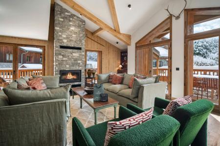 Ski verhuur Appartement triplex 6 kamers 10 personen (C3-sauna) - Résidence le Naos - Saint Martin de Belleville - Woonkamer