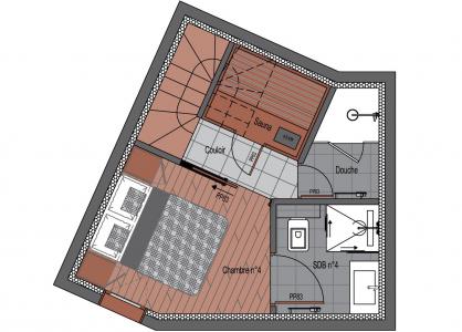 Wynajem na narty Apartament duplex 5 pokojowy 8 osób (1) - Résidence Trolles Prestige - Saint Martin de Belleville - Plan