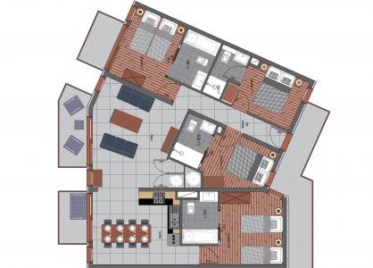 Rent in ski resort 5 room apartment 8 people (3) - Résidence Trolles Prestige - Saint Martin de Belleville - Plan