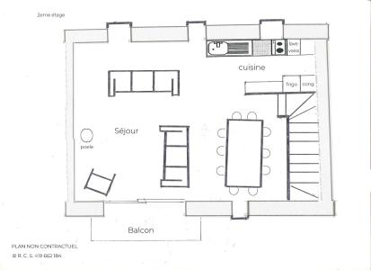 Alquiler al esquí Apartamento dúplex 5 piezas 8 personas (CHCHARDO) - Résidence Villarenger - Saint Martin de Belleville - Plano