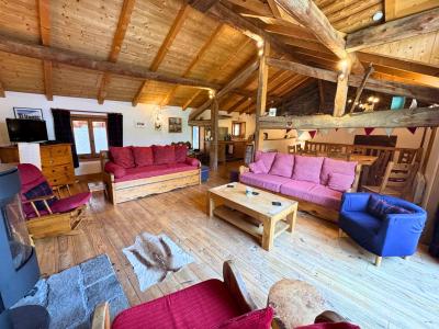 Ski verhuur Appartement duplex 5 kamers 8 personen (CHCHARDO) - Résidence Villarenger - Saint Martin de Belleville - Woonkamer