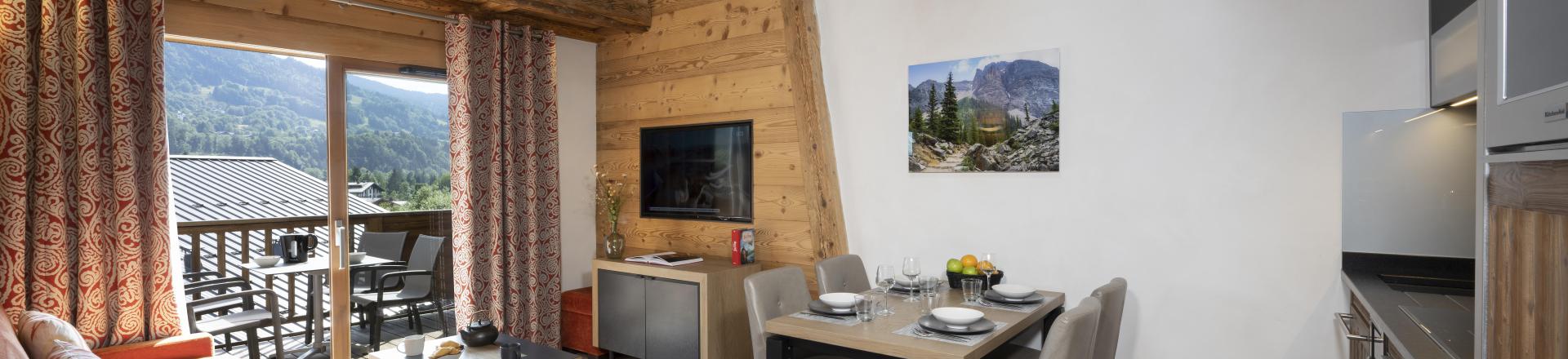 Rent in ski resort 2 room apartment 4 people - Résidence Alexane - Samoëns - Living room