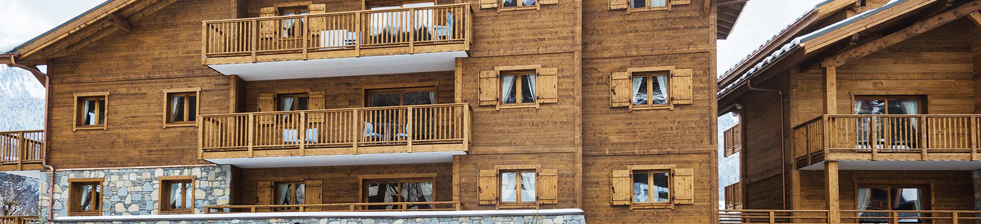 Skiverleih Résidence Boutique Les Chalets de Layssia - Samoëns - Draußen im Winter