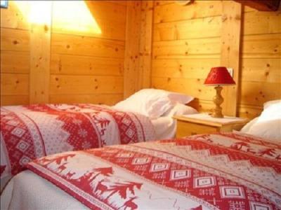 Rent in ski resort Quadruple room Mezzanine (2 adults + 2 children 2 - 12) - Hôtel les Glaciers - Samoëns - Bedroom
