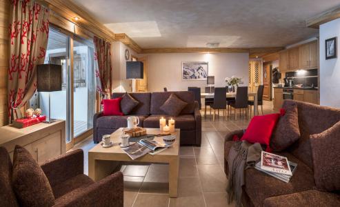 Skiverleih Résidence Boutique Les Chalets de Layssia - Samoëns - Wohnzimmer