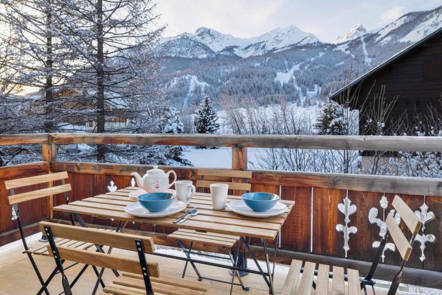 Rent in ski resort 2 room apartment 4 people (Cristol) - La Chamoissière - Serre Chevalier - Terrace