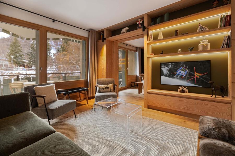 Ski verhuur Appartement 4 kamers bergnis 6 personen - Les Chardons Bleus - Serre Chevalier - Woonkamer