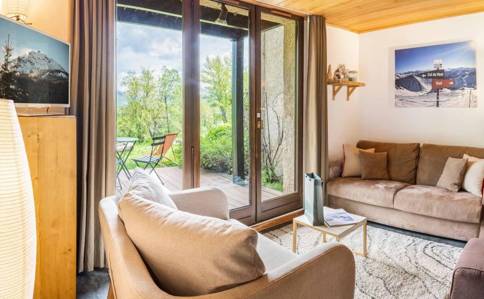 Skiverleih 4 Zimmer Maisonettewohnung für 5 Personen (3) - LES CLOS DES ABEILLES - Serre Chevalier - Wohnzimmer