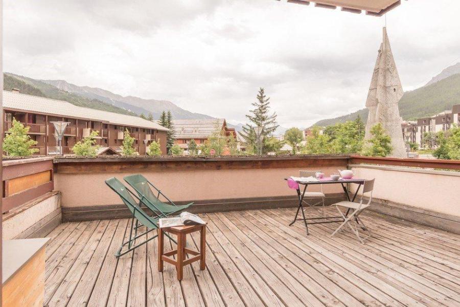 Rent in ski resort 2 room apartment 4 people (105) - Résidence Alpaga - Serre Chevalier - Terrace