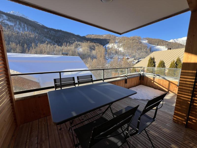 Skiverleih 3-Zimmer-Appartment für 4 Personen (R01) - Résidence Le Jardin des Eduits - Serre Chevalier - Terrasse