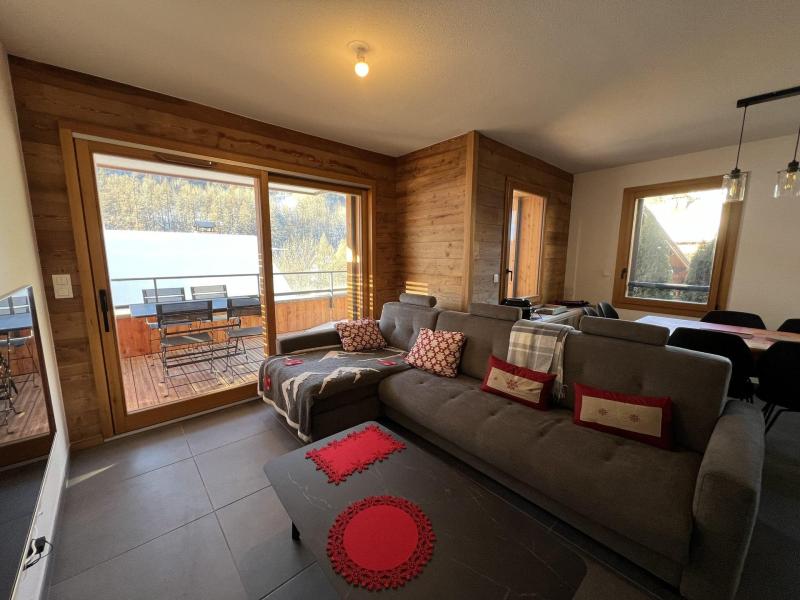 Ski verhuur Appartement 3 kamers 4 personen (R01) - Résidence Le Jardin des Eduits - Serre Chevalier - Woonkamer