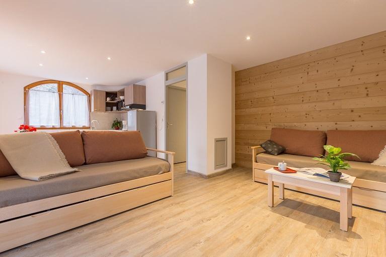 Rent in ski resort 3 room apartment sleeping corner 8 people (03) - Résidence le Signal du Prorel - Serre Chevalier - Living room