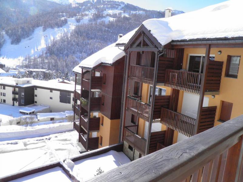 Skiverleih 2-Zimmer-Holzhütte für 4 Personen (204) - Résidence les Peyronilles - Serre Chevalier - Balkon