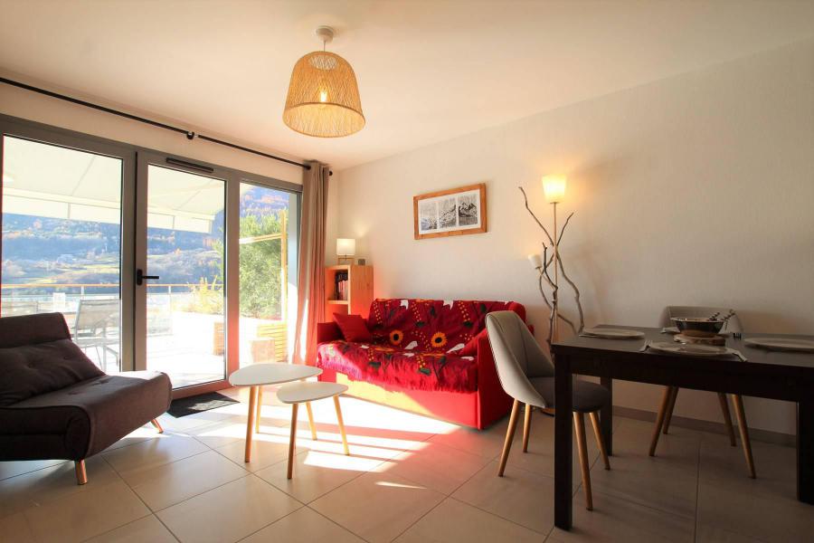 Rent in ski resort 2 room apartment 4 people (A03) - Résidence les Terrasses du Lautaret - Serre Chevalier - Living room