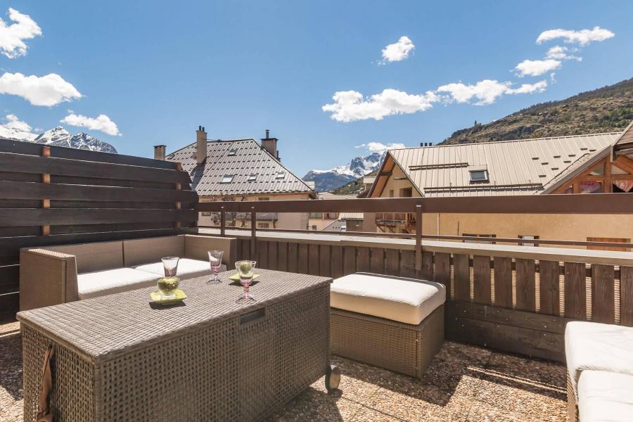 Skiverleih Studio Schlafnische 3 Personen (MON003) - Résidence Sainte Catherine - Serre Chevalier - Terrasse