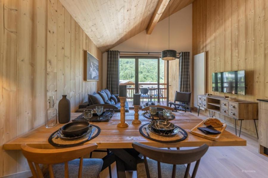 Skiverleih 2-Zimmer-Holzhütte für 6 Personen - Résidence Terresens Cristal Lodge - Serre Chevalier - Wohnzimmer