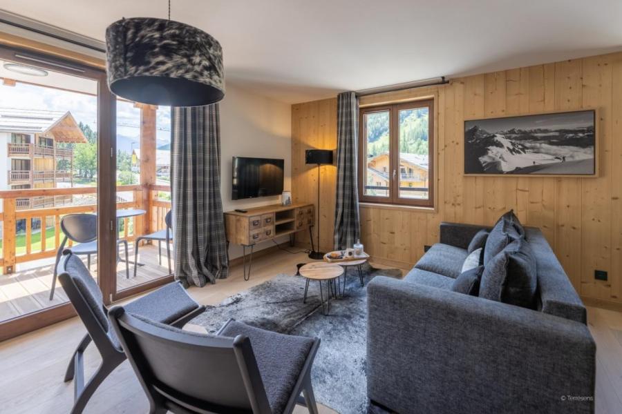 Rent in ski resort 4 room duplex apartment cabin 10 people - Résidence Terresens Cristal Lodge - Serre Chevalier - Living room